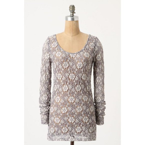 PAPER CRANE Anthro Spun Splendor Lace Top sz M - Picture 1 of 9